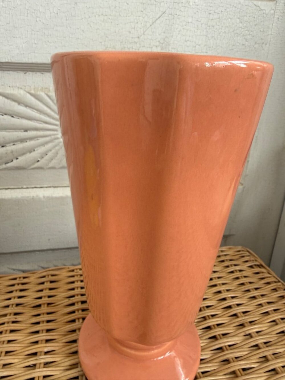 Vintage MCM Haeger Peach Art Pottery Vase #305 - Picture 2 of 8
